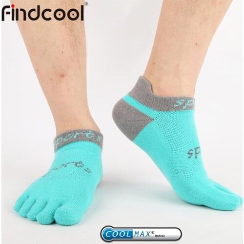 Findcool Five Finger Cycling Socks Coolmax Quick Dry Men Ankle Sports Socks Breathable