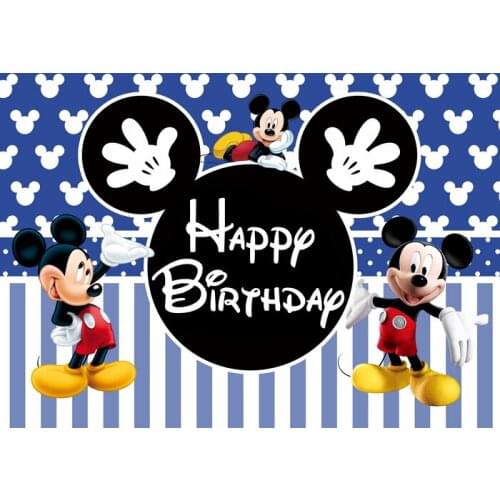 Disney Mickey Mouse Children Happy Birthday Party Decoration Background Kids Theme Christmas Hallows Party Supplies Gifts