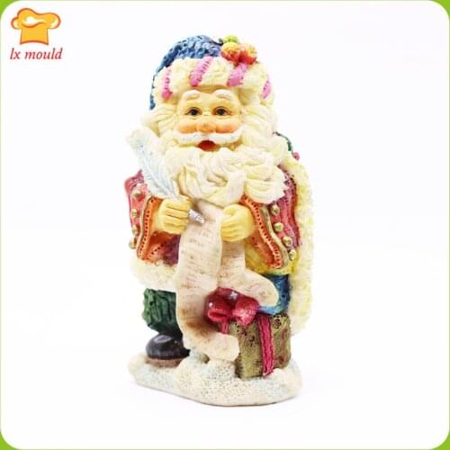 LXYY Santa Fondant Silicone Mould Chocolate Cake Decoration Aroma Plaster Moulds