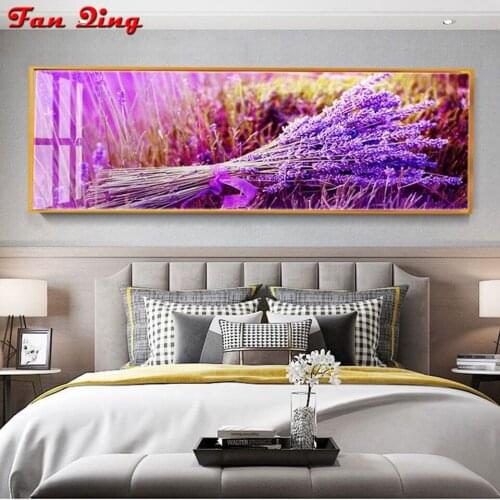 Diy Diamond Painting Purple Lavender Pictures Cross Stitch Full Round / Square Mosaic 5D Rhinestone Embroidery Gift