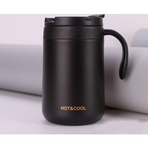 Stainless Steel Mugs American Style Vacuum Ouble Bottom Thermos Cups Outdoors Style Office Coffee Milk Tea Water Cup With Handle