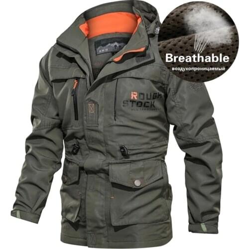 Military Jacket Men Outdoor Quick Dry Breathable Tactical Coats Male Windbreaker Waterproof Multi Pockets Hooded Bomber Jackets