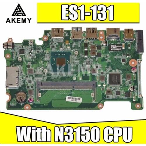Free Shipping New DAZHKDMB6E0 mainboard, for Acer aspire ES1-131 Laptop Motherboard , NBMYK11004 With N3150 CPU 100% test OK