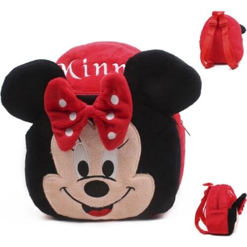 Disney Cute Cartoon Plush Toys Mickey Mouse Minnie Winnie the Pooh The Avengers Figures Backpack Kids Kindergarten school bag
