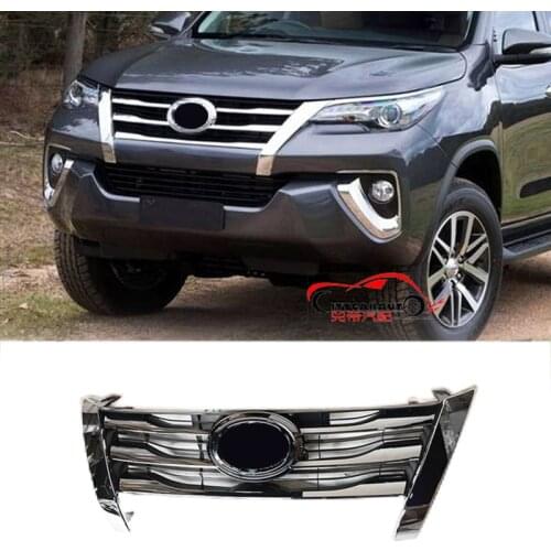 For Fortuner Front Grill For Fortuner 2015 2016 2017 2018 Front Bumper Mesh Grill Cover Racing Grills Grille For Trims