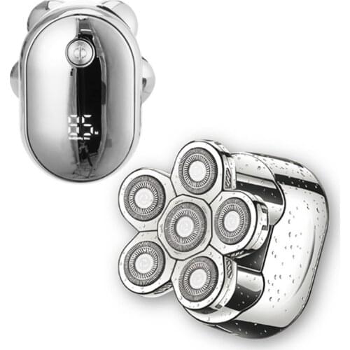 Washable electric facial grooming LED shaver wet dry beard trimmer rechargeable electric razor for men shaving machine