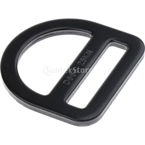 Outdoor 25KN Safety Harness Buckle Slotted D Ring for 45mm Belt Climbing Arborist Hardware