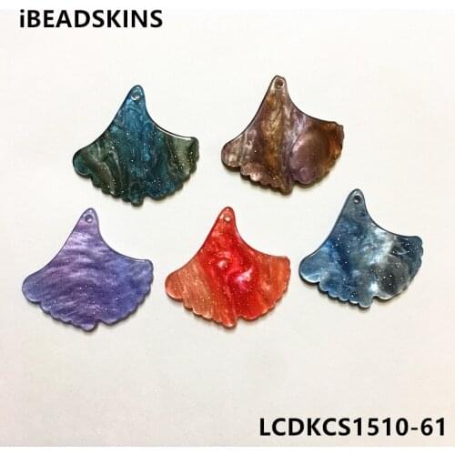 New arrival! 31x29mm 50pcs/lot acrylic imitate Starry sky effect sector-shape charm for earring/Jewelry DIY(As shown)