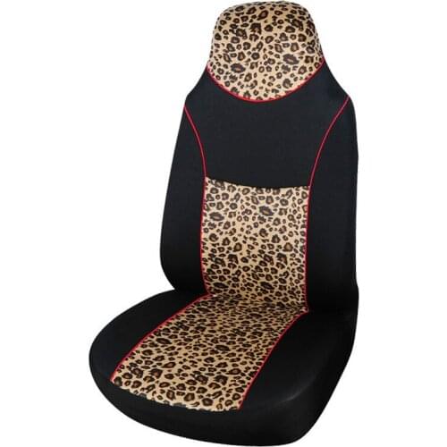 New Fashion Design Leopard Print Integrated High Back Bucket Seat Cover Fit Most Car Seat Cover Automobiles
