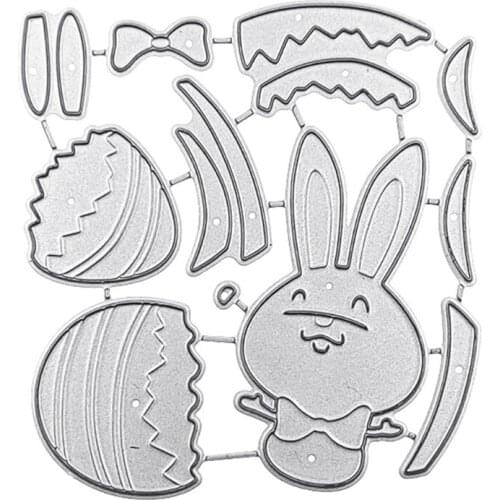 Easter Bunny Eggshell Metal Cutting Dies Stencil Scrapbooking DIY Album Stamp Paper Card Embossing Decoration Craft