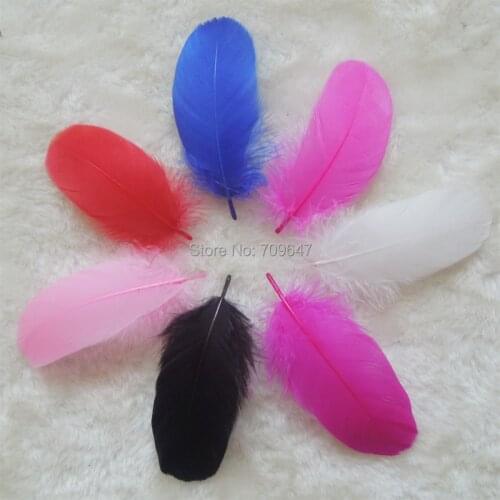 Plumas!50Pcs/Lot 5-7cm Multicolor Goose Feathers Craft Diy Feathers for Accessories,Natural Goose Plume ,7Colours Available