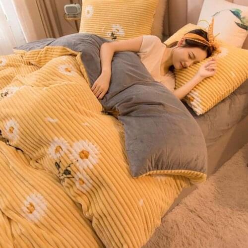 Family Children Quilt Cover Bedroom Velvet Quilt Cover Warm Skin-Friendly Quilt Cover Double-Sided Double Bed Home Decoration