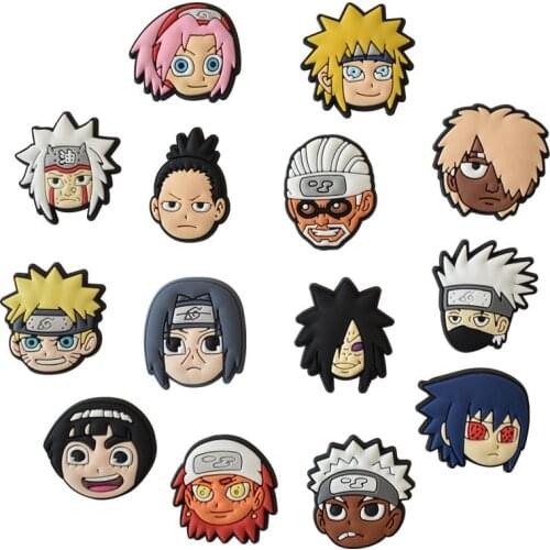 1PCS Japanese Famous Anime Cartoon Shoe Charms Backapck Fit Wristbands Shoe Decorate Shoe Buckle Boys Kids Gift Croc Jibz