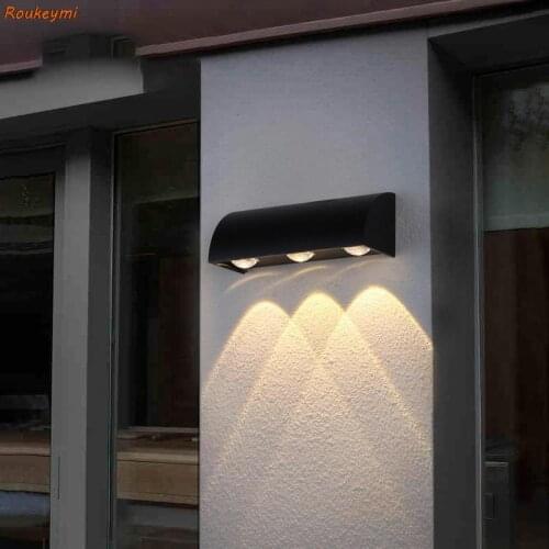 Porche corridor lighting Outdoor garden lighting Aluminum outdoor IP65 waterproof up down wall light for home stair terraze