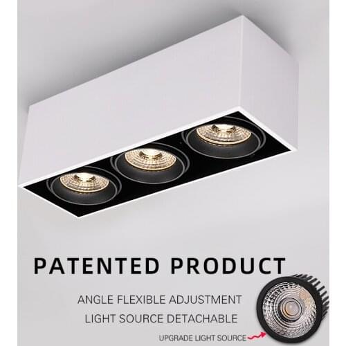 Puluoti Three Heads Adjustable Angle Clothing Store Ceiling Lamp Surface Spotlight