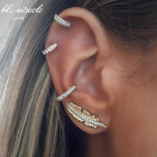 1set=4pieces New Fashion jewelry vintage alloy gold color crystal leaf stud earrings best gift for girl wholesale E517