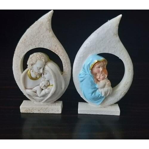 PRZY Molds 3D Catholic Virgin Mary Jesus Silicone Mold Fondant Resin Gypsum Chocolate Candle Candy Mold Moulds Silicone Rubber