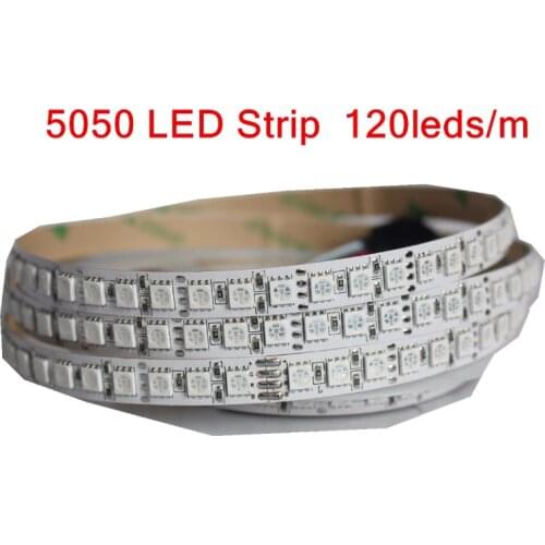 Free Shipping DC12V Non-Waterproof RGB Color 5050 LED strip 600LED/5M 120leds/M white 6000K /warm white 3000K RGB