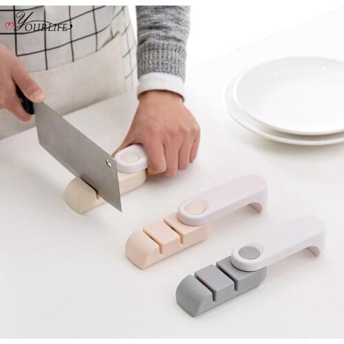 OYOURLIFE 1pc Kitchen Knife Sharpener Foldable Professhional Two Stages Ceramic Diamond Non-slip Sharpeners Knives Tools