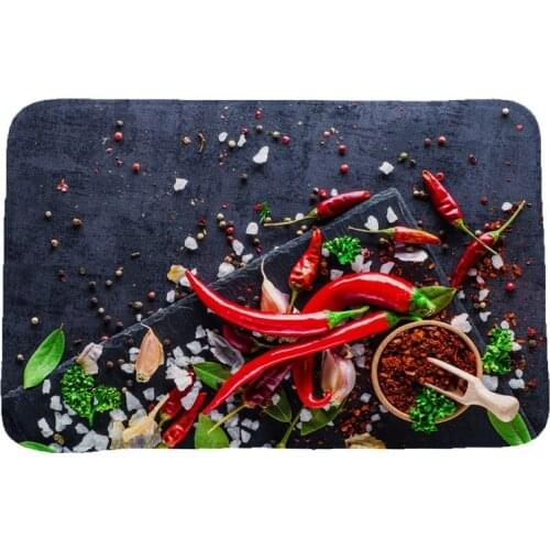 Flavour Seasoning Creative 3D Printing Carpets and Rugs for Bedroom Living Room Carpet Kitchen Bathroom Anti-Slip Floor Mats