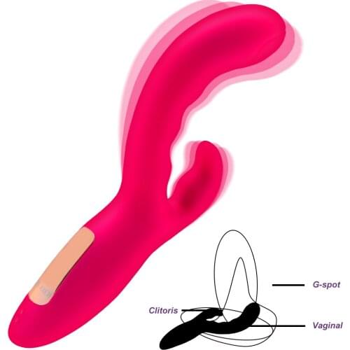 Waterproof G Spot Rabbit Vibrator female Orgasm Dildos Blowjob Clitoris Stimulator USB Rechargeable Dual Motor Sex Toy For Women