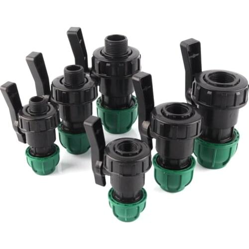Hi-Quality 1/2"~1" Ball Valve PPR PVC PE Pipe Fast Connectors No Hot-melt Plastic Valves Irrigation Pipe Switch Water Connector