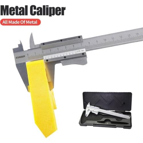 High Precision Vernier Caliper 6 Inch 150mm Carbon Steel Metal Accuracy 0.05mm Caliper Micrometer Depth Measuring Instrument