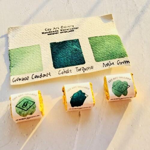 1PCS Cold Color Mineral Watercolor Paint Cobalt Turquoise Green Set Layered Color Acuarela Art Supplies Handmade Nail Art Powder