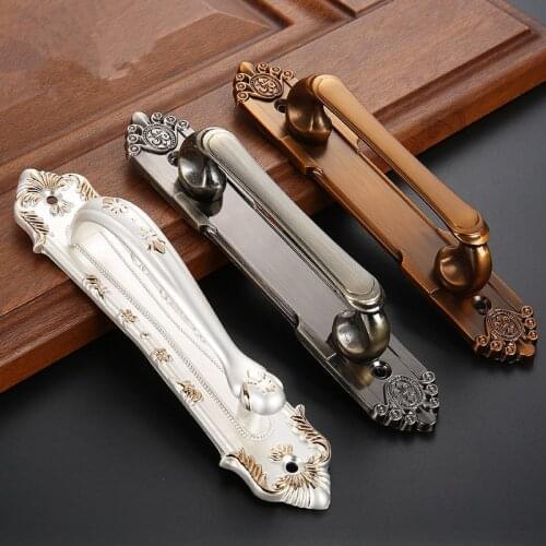 1pcs Fashion Vintage Door Handles Kitchen Zinc Alloy European Style Bedroom Pulls Knobs Door Handles for Interior Doors