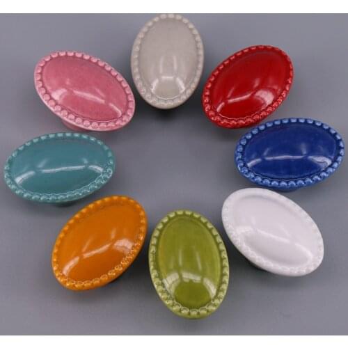 1PCS Durable Cabinet Knob Wardrobe Drawer Pull Handles Ceramic Cupboard Knobs for Kitchen Home Office Kids room