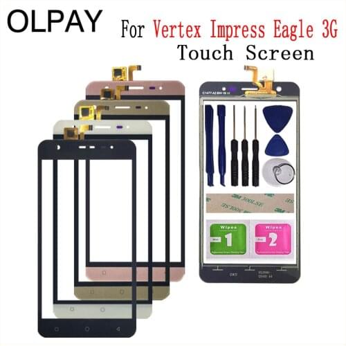 5.0'' New 100% Original For Vertex Impress Eagle 3G Touch Screen Glass Digitizer Panel Lens Sensor Free Adhesive And Wipes