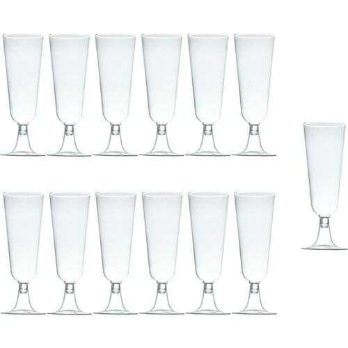 60Pcs 150Ml Disposable Hard Plastic Champagne Glass Red Wine Glass Goblet Wine Glass Party Festival Event Supplies