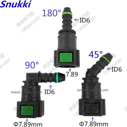 7.89mm-ID6-90degree SAE 5/16 Fuel pipe fittings auto Fuel line quick connector gasoline quick female connector 5pcs a lot