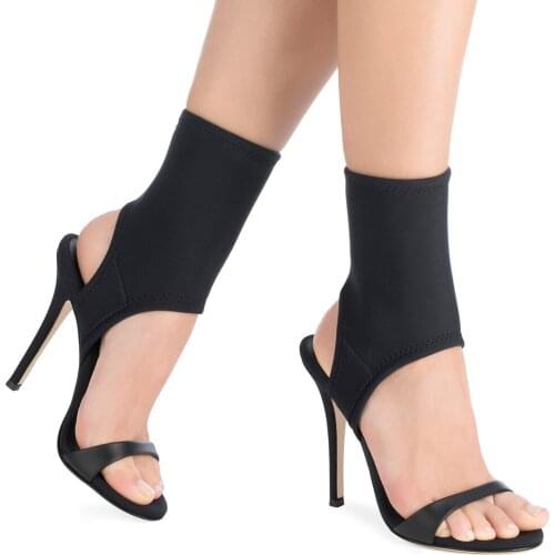 Sandal For Women Shoes Black Elastic Sandals Fashion Cool Boots Sexy High Heels Sandals Thin Heel Open Toe Sandalias Femininas