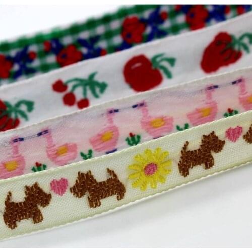 Cusack 3 meter 1.6 cm Cartoon Webbing Lace Trims Ribbon Cotton for Garment Home Textiles Trimmings DIY Crafts Lace Fabric Sewing