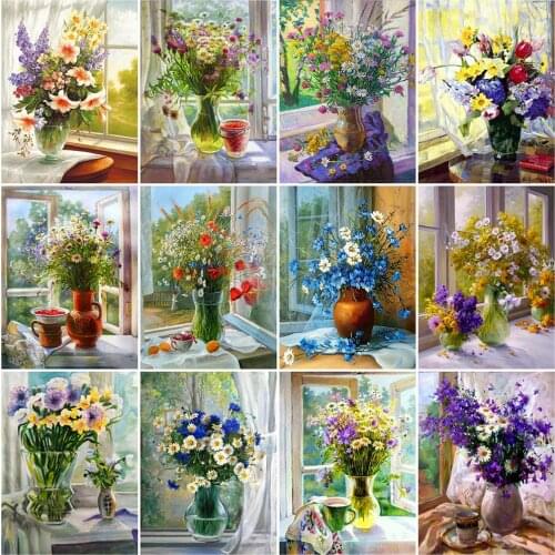 Evershine Full Square Diamond Painting Daisy Cross Stitch Kit Flower Diamond Embroidery Sale Rhinestone Pictures Home Decoration