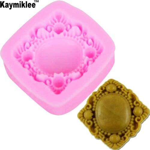 F1035 DIY Diamonds Gem Silicone Fondant Molds Vintage Charming Jewelry Cake Decorating Tools Candy Chocolate Gumpaste Moulds