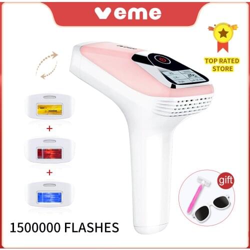Qmele IPL Laser Epilator Laser Hair Removal device With 500000 Flashes Permanent Bikini Whole Body Electric Trimmer Hair Removal
