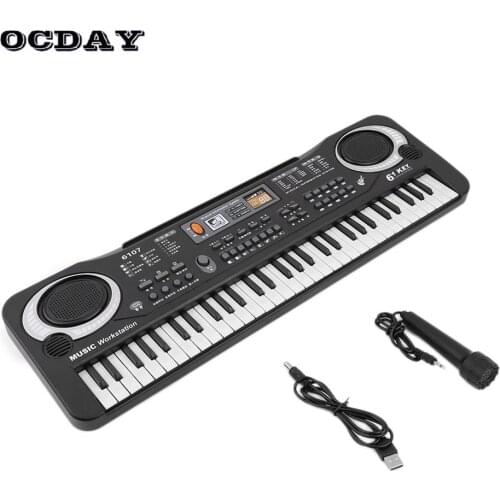 Toy Musical Instrument Toy Multifunction 61 Keys Digital Music Electronic Keyboard Board Gift Electric Piano Organ for Kids