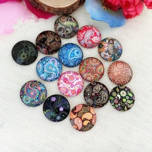 Kaleidoscope pattern mosaic glass tiles Mixed Round for Crafts Glass Mosaic Supplies