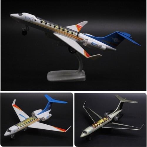 25.5CM GULF G650 ARJ21 Plane Model Toy Airlines With sound light Base Alloy Aircraft Plane Collection Toy Gift for kids