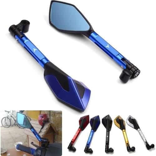 Motorcycle Aluminum Rearview Mirrors Blue Anti-glare Mirror Accessories For YAMAHA Grand Majesty 400 2005 2006 2007-2021 2020