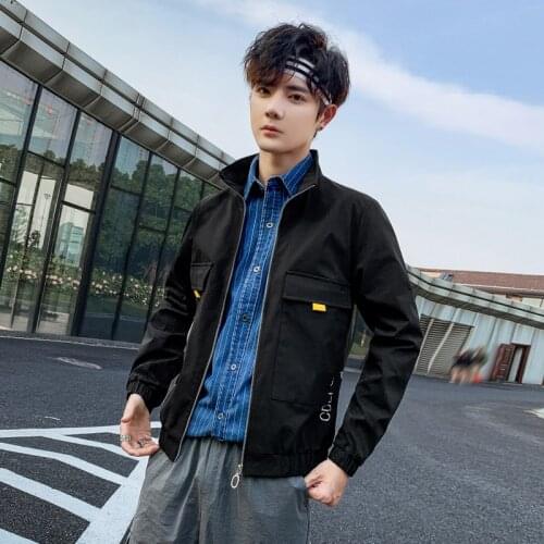 Mens jacket jacket 2020 new spring and autumn Korean trend casual thin slim handsome young students