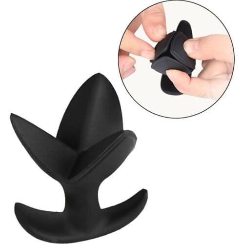 Soft Silicone Flower Anal Plug Anus Open Prostate Masturbator Butt Plugs Anal Dilator Expander G Spot Stimulator Dildo Sex Toys