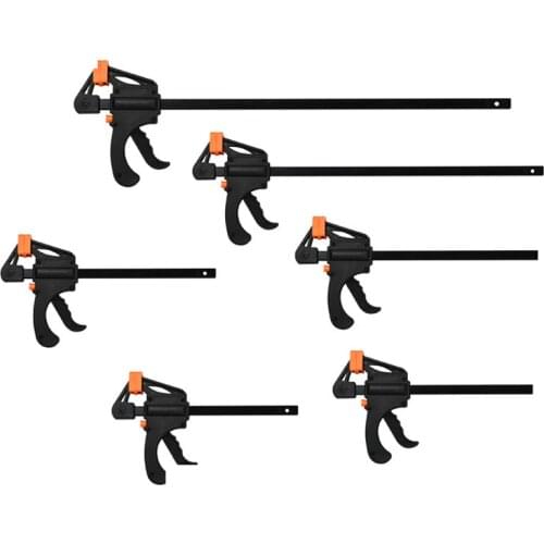 Quick Ratchet Release Clip Kit 4 Inch Spreader Wood Working Speed Squeeze F Clamp Gadget Tool DIY Hand Work Bar Clamp