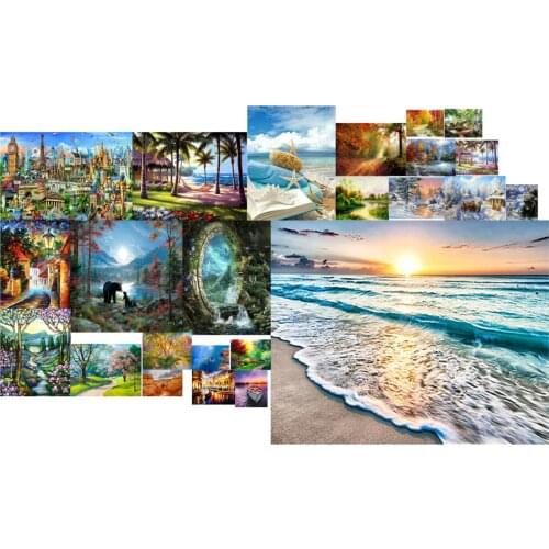 Landscape Seaside Hammock cross stitch kit people 18ct 14ct 11ct count canvas stitches embroidery DIY handmade needlework