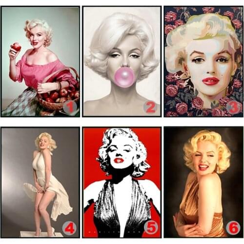 Wall Art Printmaking Poster Star Marilyn Monroe Modular Picture Nordic Style Home Decoration Canvas Painting Living Room