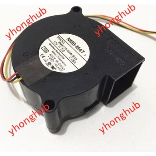 NMB-MAT BM5125-04W-B39 T05 DC 12V 0.08A 50x50x25mm 3-wire Server Cooling Fan