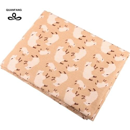 Sheep Cotton Linen Fabric For Sewing Patchwork Quilting DIY Sofa Table Cloth Furniture Cover Tissue Curtain Cushion Half Meter