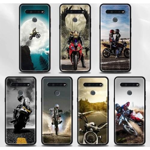 Moto Cross Motorcycle Sports Case For LG K71 K52 K50 K61 K50s K42 K40 K41S K40S G8 G7 G6 Cover Silicone Shell Fundas Capa Bag